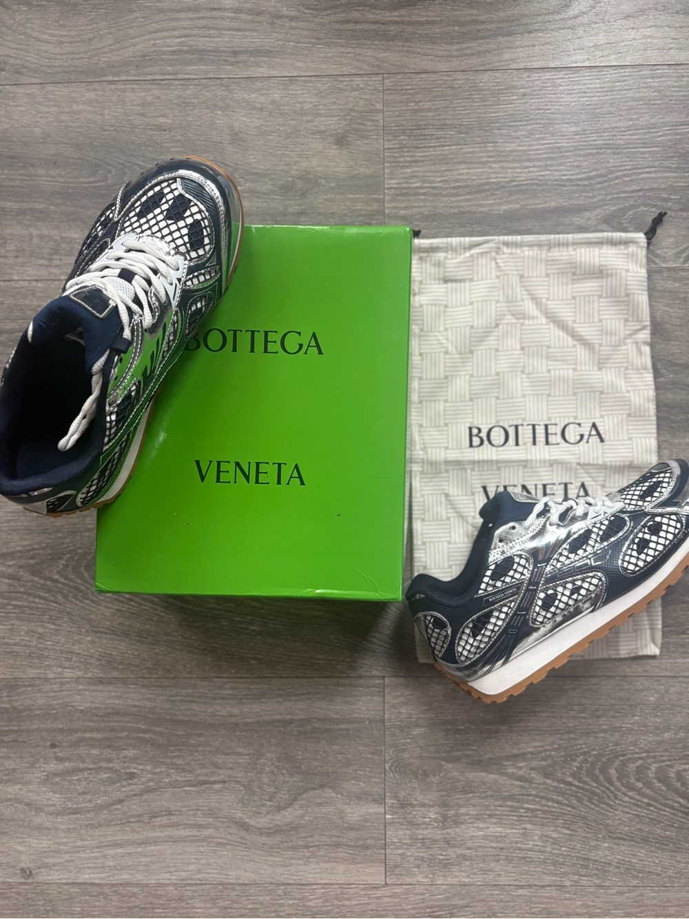 Bottega Veneta navy Men's Runner Sneakers